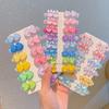 Colorful Flower Heart Hairpin Acrylic Side Hair Clips Cute Kids Hair Clips  For Kids