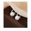 Luxury 925 Sterling Silver Pearl Stud Earrings For Women Jewelry