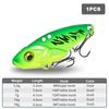 High Quality 5g VIB Fishing Lure 3D Slow Sinking Rattlesnake Iron Jig Zi Alloy High Vibration Vib Blade Lure for Predatory Fish