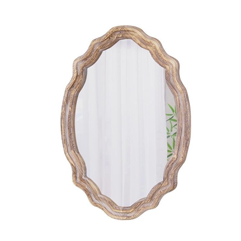 Decorative Mirror Wood Mirrors Modern Large Bedroom Wall Mirror Luxury Elegant Aesthetic Living Room Mirrors Home Decorations