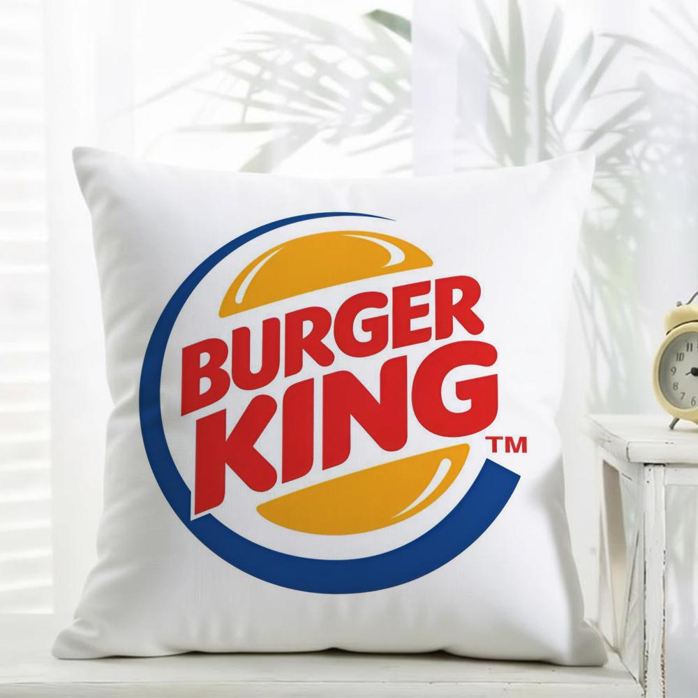Burger King Cushion Cover Comfort Daily Washable Linen Soft  for Sofa Bed Home Room Decor