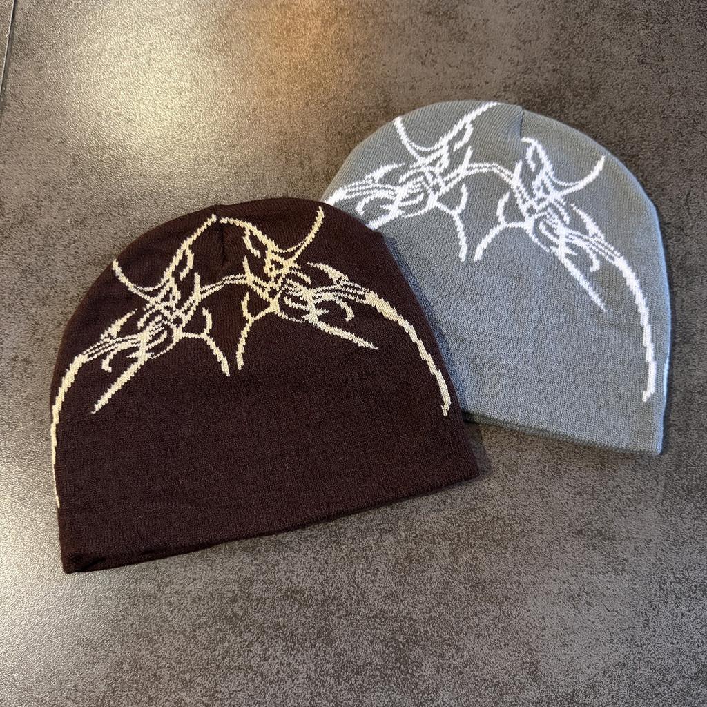 Skull Style Street Letter Beanie With No Brim For Winter And Fall Outfits Urban