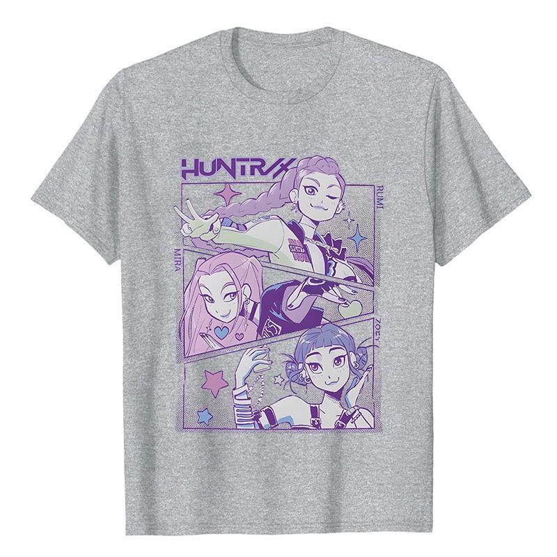 LUXEON Kpop Demon Hunters T Shirt Short SleeveT-shirt Cute Harajuku T Shirt