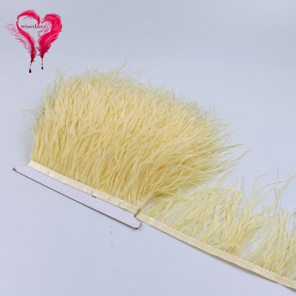 Ostrich Hair Cloth Edge Dress Dress Accessories Skirt Feather Trim With 10-15Cm Tassel