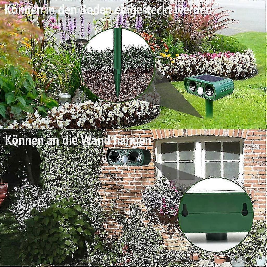 Ultrasonic Cat Scare, Cat Repellent Solar Animal Repeller Ultrasoni...