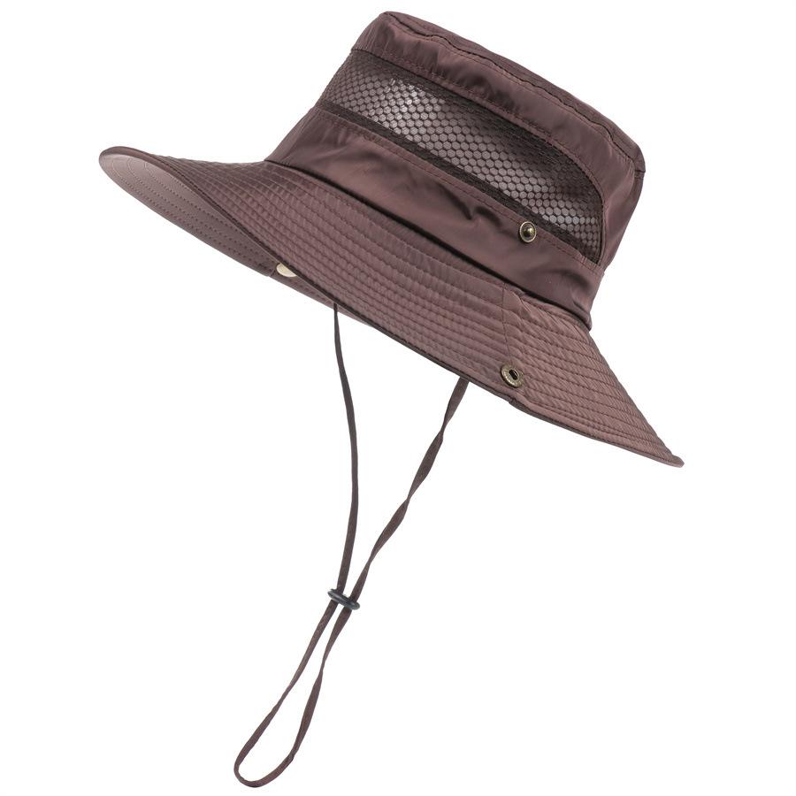 Neuer Herren- und Damen-Bucket Hat mit breiter Krempe, Sonnenhut für den Außenbereich, Sonnenschutz, Fischerhut, schnelltrocknender Sonnenhut
