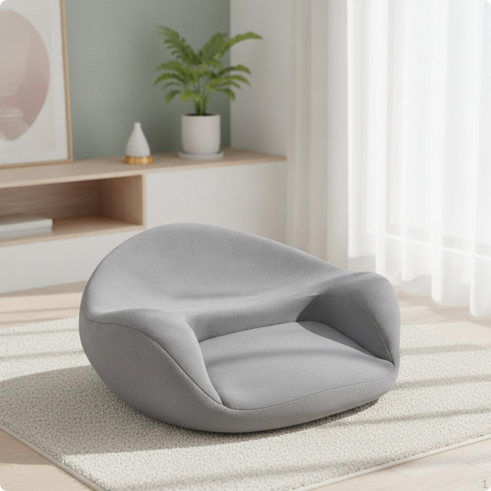 Floor Cushion with Backrest Ergonomic Meditation