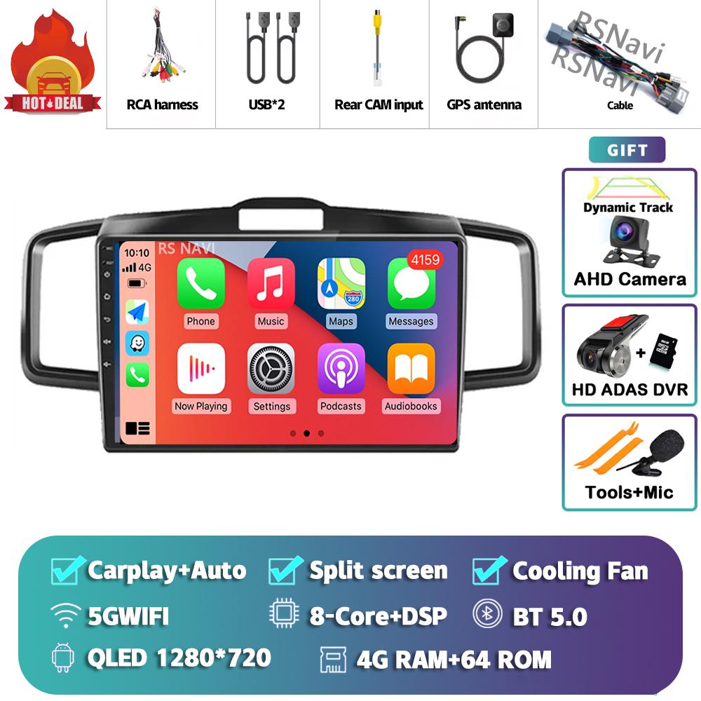 Android 14 Carplay Car Radio For Honda Freed 2008 - 2016 Multimedia Video Player Navigation GPS Stereo AI Voice DVD 360 Camera