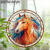 Acryl Bunter Pferd Suncatcher Buntglas-Effekt Fensterhänge-Ornament Reitsport-Liebhaber Geschenke