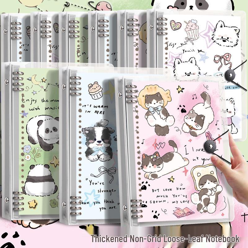 A5 Notizbuch mit Tier-Thema, liniert, lose Blätter