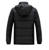 Men's Fashionable Thickened Cotton Jacket Winter Coat Hooded Zipper Closure Casual Wearable for Middle-aged and Elderly