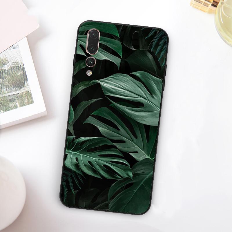 Summer Tropical Plants Leaf For Huawei Nova 11 10 9 SE Y70 Y60 Y90 Y61 Y91 Y73 Y72 12i 11i 8i P30 P40 Lite P60 Pro Case
