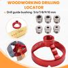 A96I-90 Degree Drill Guide 5/6/7/8/9/10Mm Drill Bit Hole Puncher Locator Jig Hinged Hole Opener Woodworking Tools