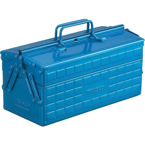 TRUSCO ST-350-B 2-Tier Tool Box, Blue, 350 X 160 X 215 Mm