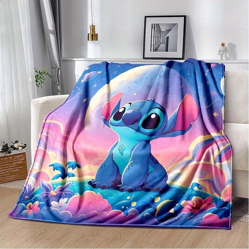 1pc Stitch Printing Blanket - Soft, All-Season Throw for Office Blanket, Personalized Gift with Adorable Cartoon Design