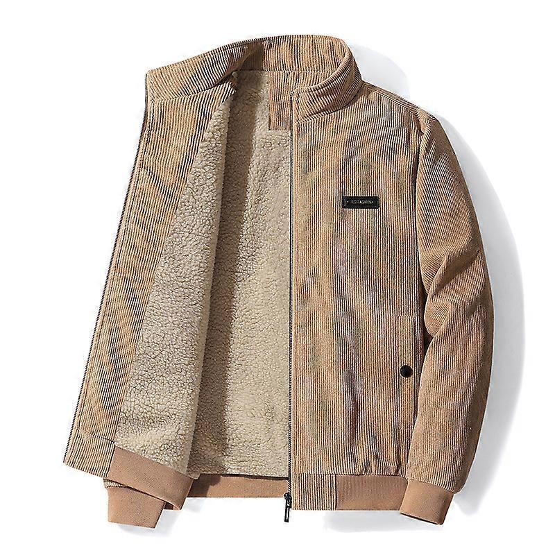 Jachete de Corduroy pentru Bărbați Paltoane Calde de Iarnă Jachete de Iarnă din Fleece Îmbrăcăminte Exterioară pentru Bărbați Paltoane Casual de Iarnă Jachete Casual pentru Bărbați de Bună Calitate