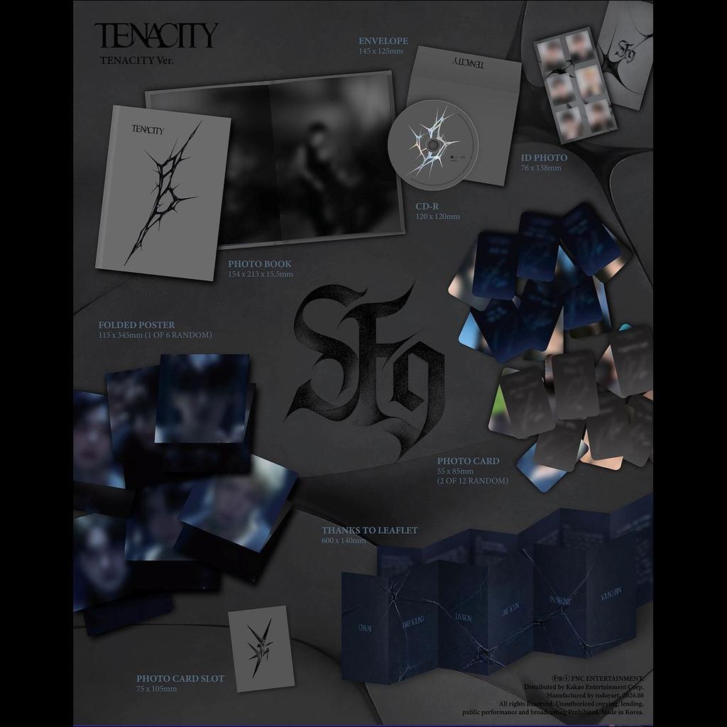 [Pre-order] SF9 [TENACITY] 2nd Album (TENACITY Ver. / LIGHTEN Ver. / INTEND Ver.) + Free Gift