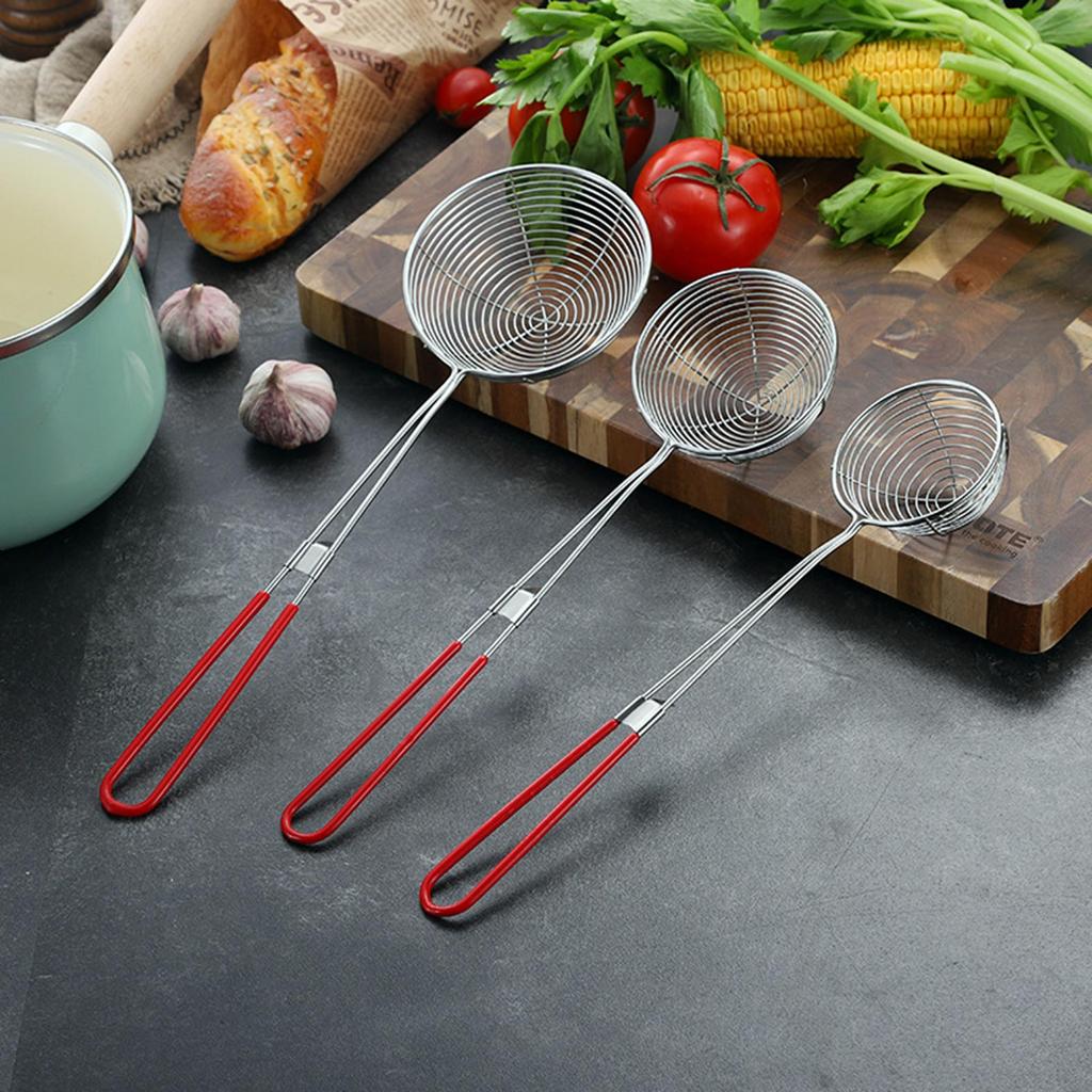 Compact and Practical 201 Stainless Steel Strainer Spoon Professional Skimmer Spoon Perfect for Soups Stews and More