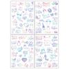 Colorful Laser Bronzing Tattoo Stickers Wedding Party Bachelorette Bridesmaid Party Metal Stickers