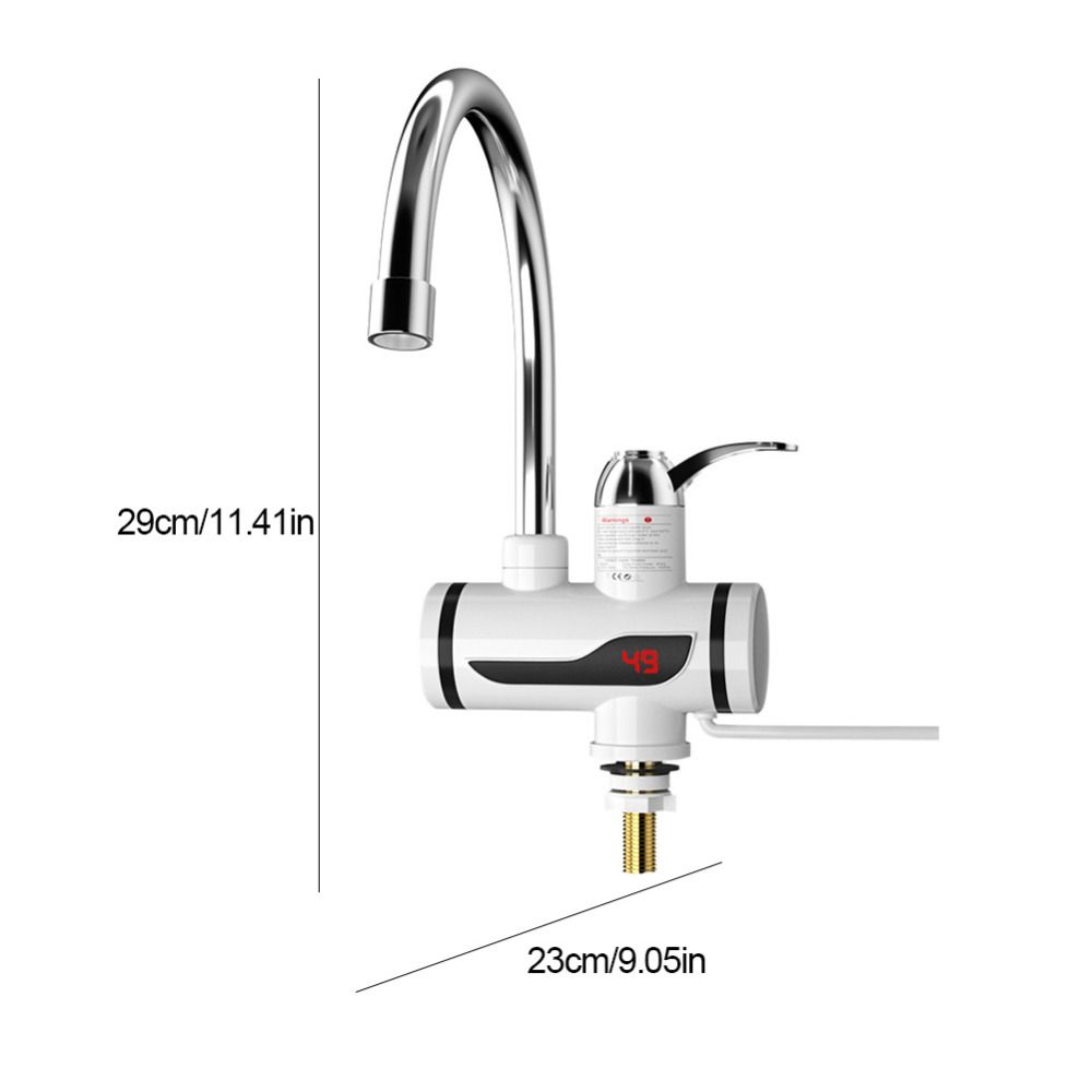 3000W Fast Heating Instant Water Heater Temperature Display Electric Hot Water Tap Office Space