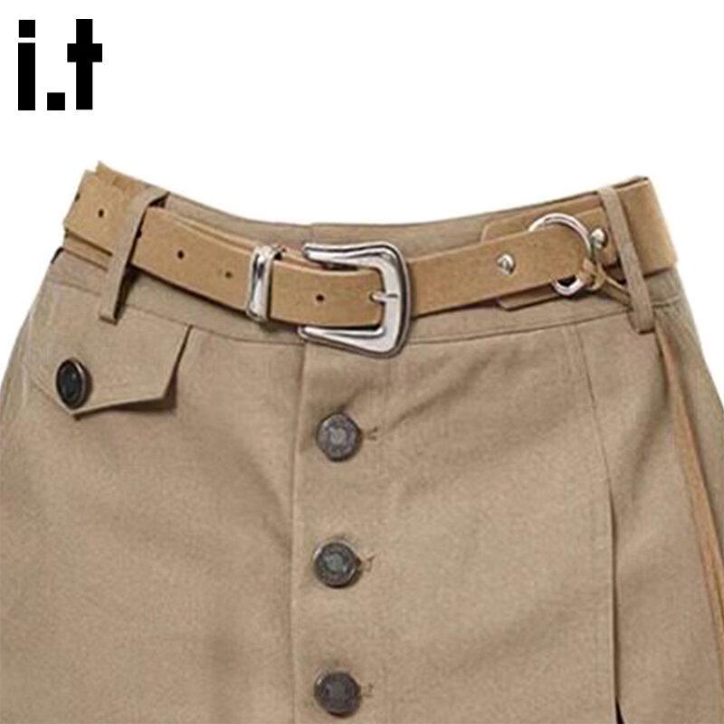 CHOCOOLATE Damen High-Waist A-Linie Cargo Rockshorts