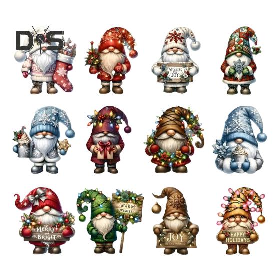 

36 шт. Деревянная подвеска в виде гнома, подвесные украшения для рождественской елки, мультяшные рождественские подвески в виде гнома для домашнего офиса, праздничного декора для вечеринки 36pcs