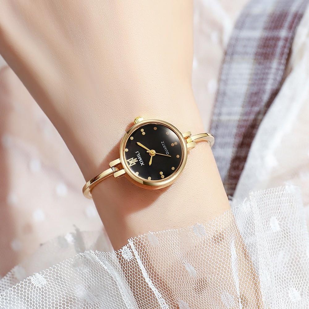 Open Design Quartz Watch Square-shaped Dial Ladies Watch New Pearl Watch  for Women