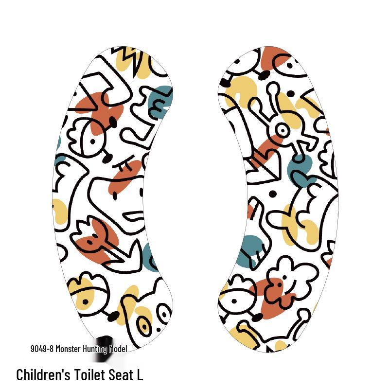 Children's Cartoon Self-Adhesive Washable Toilet Seat Cushion Pad