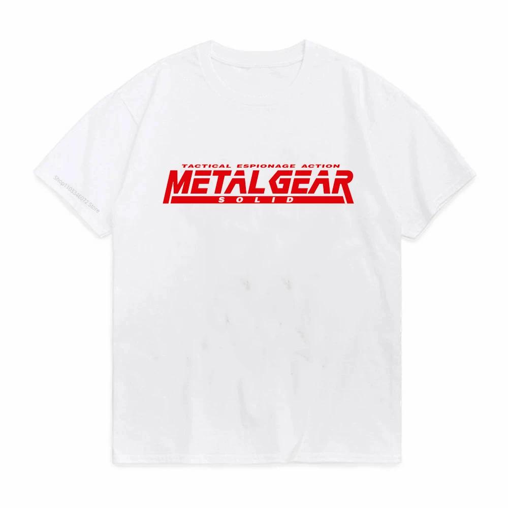 Game Mgs Metal Gear Solid Letter Print Unisexs T Shirt The Metal Solid Snake 5 V Foxhound Special Force Group Fox Hound Tshirt Tee