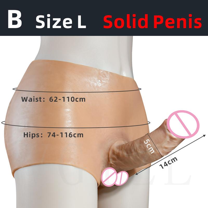 Hollow/Solid Silicone Realistic Dildo Black Pants For Men Super Soft Masturbator Strapon Penis Pants Sex Toys For Men Lesbian