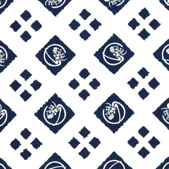 Dyeing Anbo Hand Towel Narabe Navy Authentic Dyed Cotton Tokuoka Made in Japan 35cm x 100cm "Ebimaru Blue" 100%