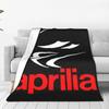Flannel Throw Blanket Aprilias Italy Racing Logo Warm Plush Blankets Soft Bedspread for Bed Living Room Home Picnic Couch