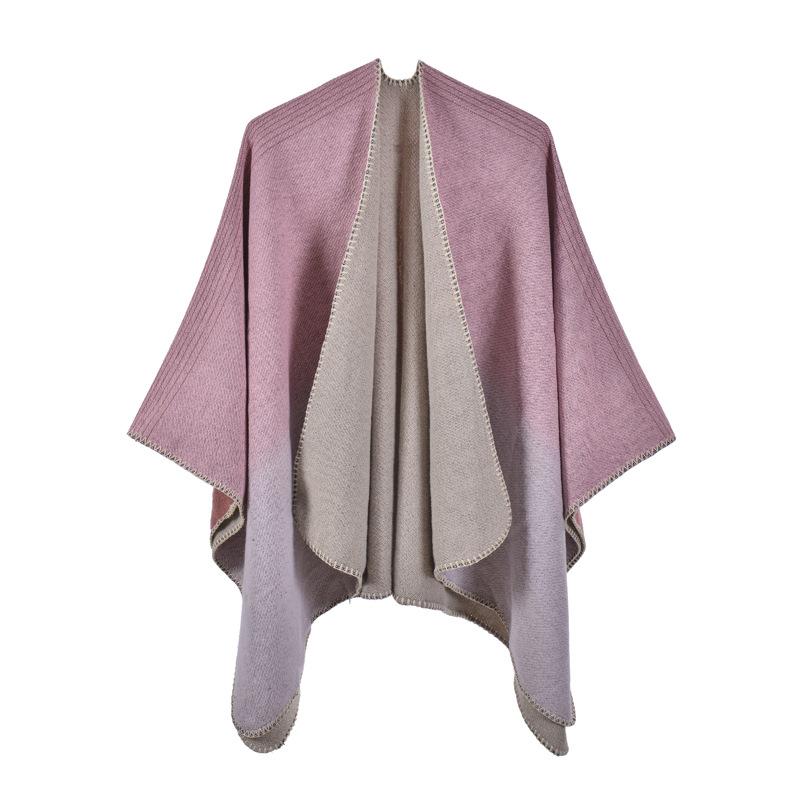 New stylish and simple autumn and winter shawl air-conditioned room travel photo outside cloak cape knitted scarf