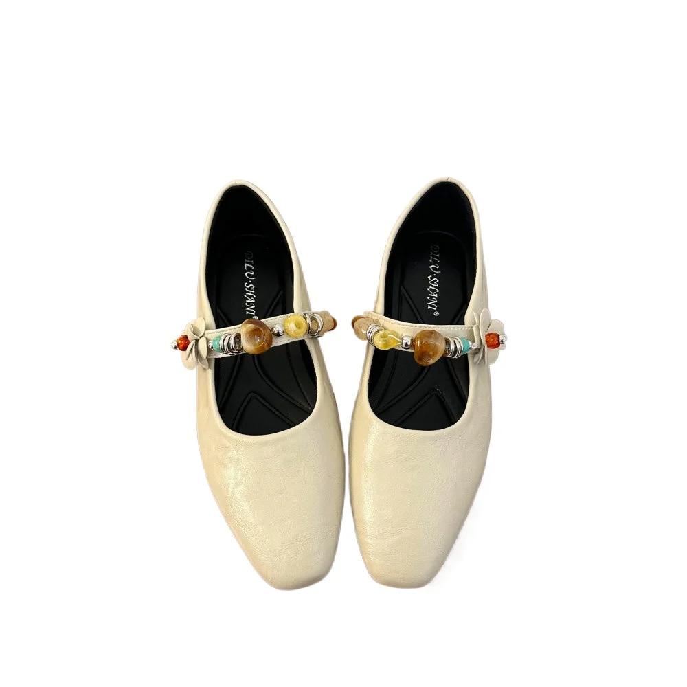 Fashion Women's Black Mary Jane Flat Slip-On Work Shoes - Fashion Casual Ladies Comfortable Shoes for Women, Stylish Office & Daily Wear