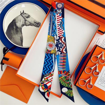 Seta Alta Qualità Lusso Sciarpa Fascia per Capelli Fascia per Capelli Foulard Nastro Cravatta Foulard Sciarpe Sottili Accessori