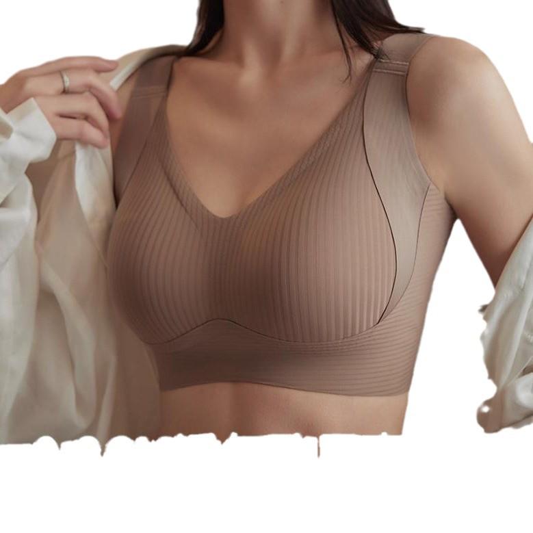 Comfortable Seamless Full-Cup Bra: Anti-Sagging, Side Support, and Breathable for Larger Busts