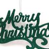 2 SZT. Wesołych Świąt Litery Wiszące Ozdoby Dekoracja Choinki Brokatowa Karta na Boże Narodzenie Upominki na Przyjęcie Domowe
