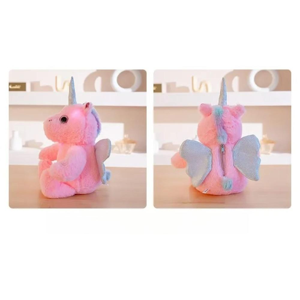 25cm Simulated Luminous Unicorn Plush Toy Filled with Plush Toys, Figurine Dolls, Cartoon Anime Cute Gifts, Children's Fun Dolls