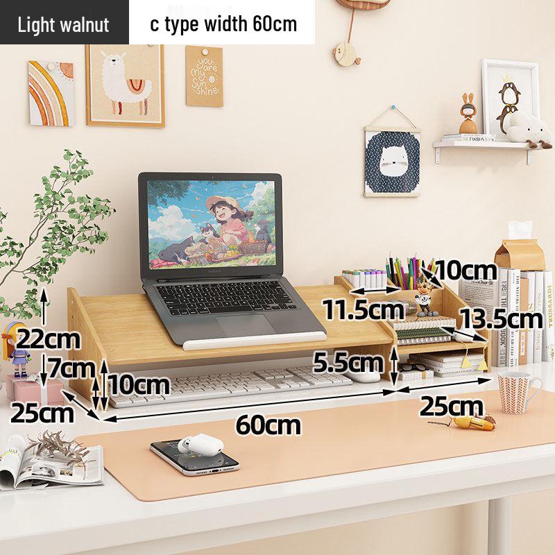 Laptop and Monitor Desktop Riser for Office and Dorm Use
