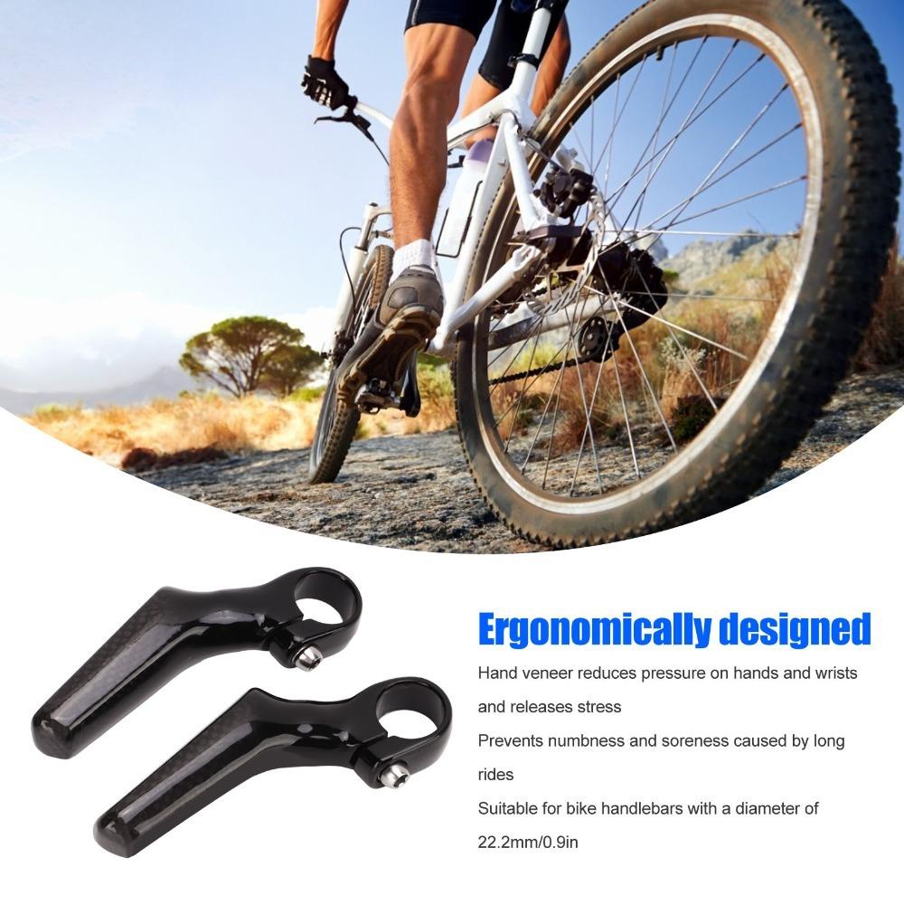 1 Pair L Shape Mountain Bike Bar Ends Ergonomic Bike Bar Ends  Long Distance Cycling Glossy