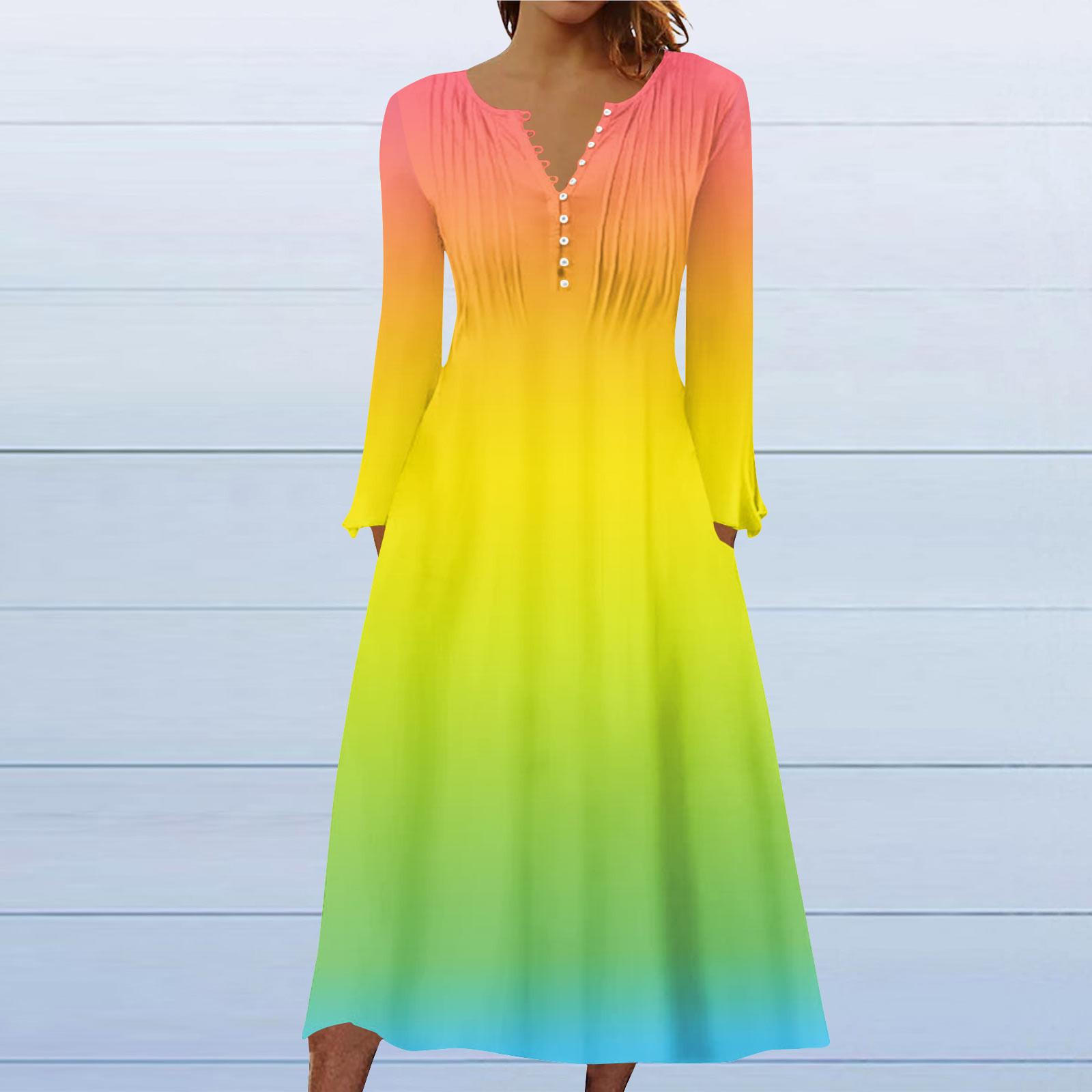 

Модное женское повседневное модное однотонное платье с карманами и v-образным вырезом, пуловер с длинными рукавами XL жёлтый