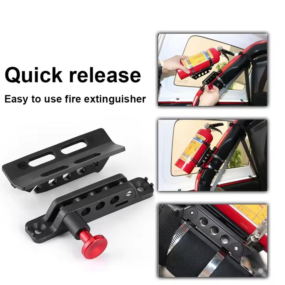 Car Extinguisher Mount Bracket Adjustable Fit For Jeep Wrangler Sport/ JK/ Sahara Fire Extinguisher Holder Quick Release Mount