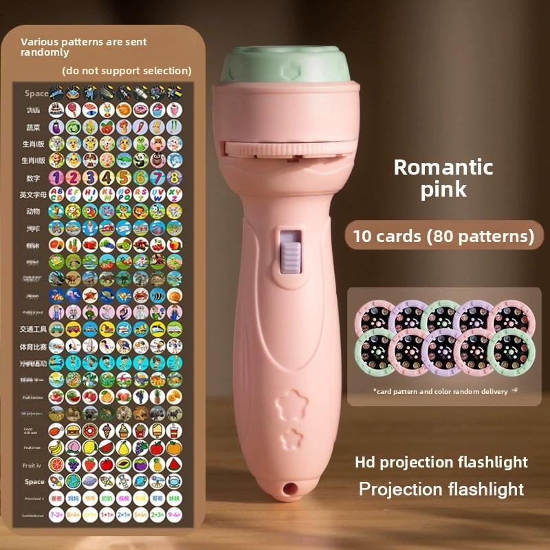 Christmas Cartoon Projection Flashlight  Creative Children Flashlight Toy Projector Baby Toys Bedtime Story Book Toy for Kids