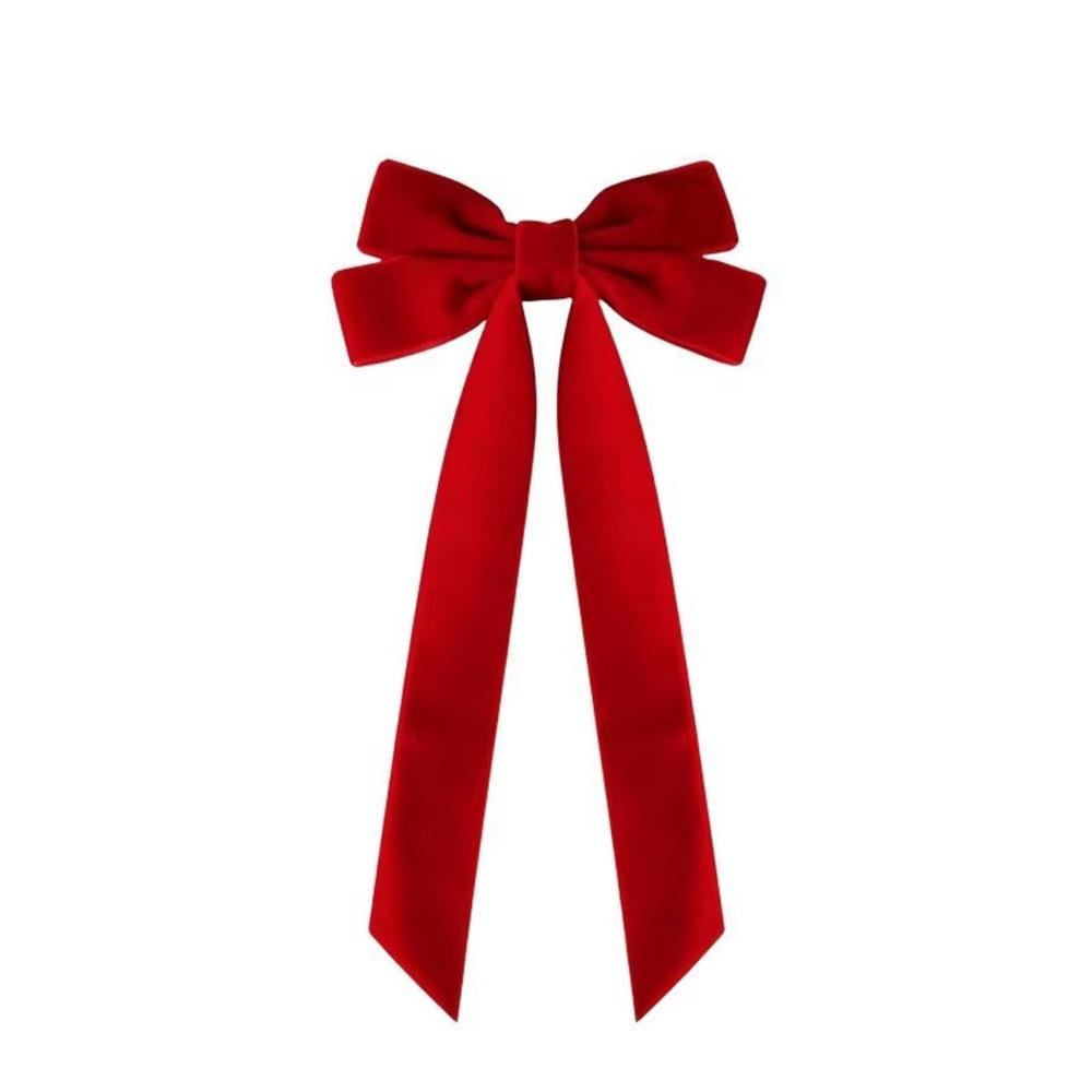 Winter Velvet Belt Double Bow Hairpin Hair Accessories Fashionable and Simple Versatile Princess Duck Bill Clip Hairpin