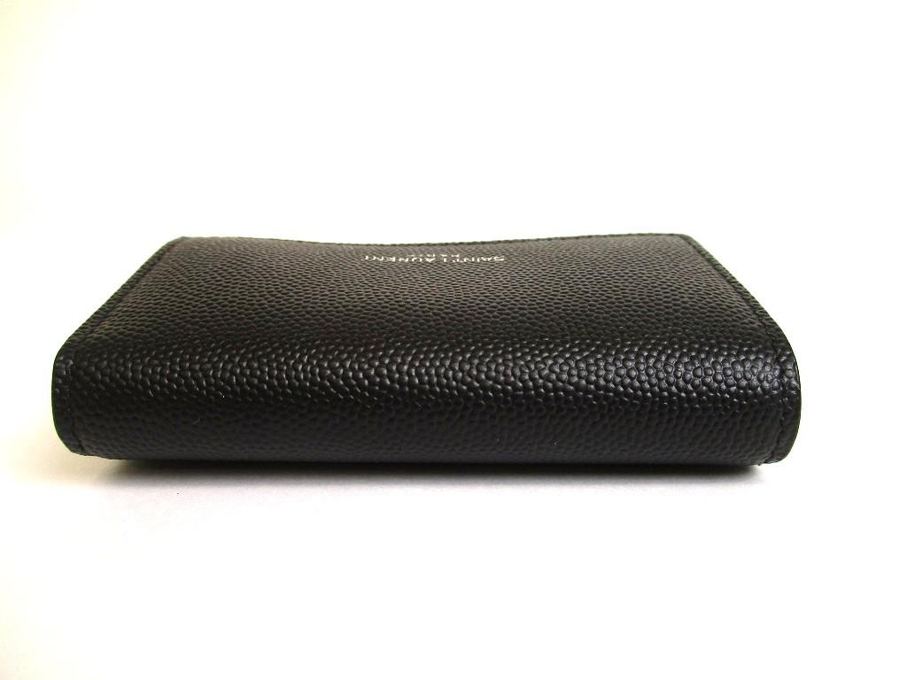 Authentischer Saint Laurent Paris YSL Schwarzes Leder 4 Bilder Schlank Schlüsselanhänger #b064 Vom Verkäufer überholt