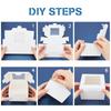 20pcs Bakery Box with PVC Display Window Cardboard Gift Packaging Boxes for Cookies Small Cakes Muffin Square White 10x10x6cm Window: 6.8x6.8cm