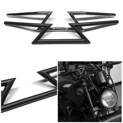 Retro Z-shaped Lightning Handlebar for Harley Cruiser Motorcycle - 22mm