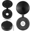 100 Pieces Hinged Screw Cover Caps Plastic Screw Caps Fold Screw Snap Covers Washer Flip Tops (Black,M) - CHUNCC