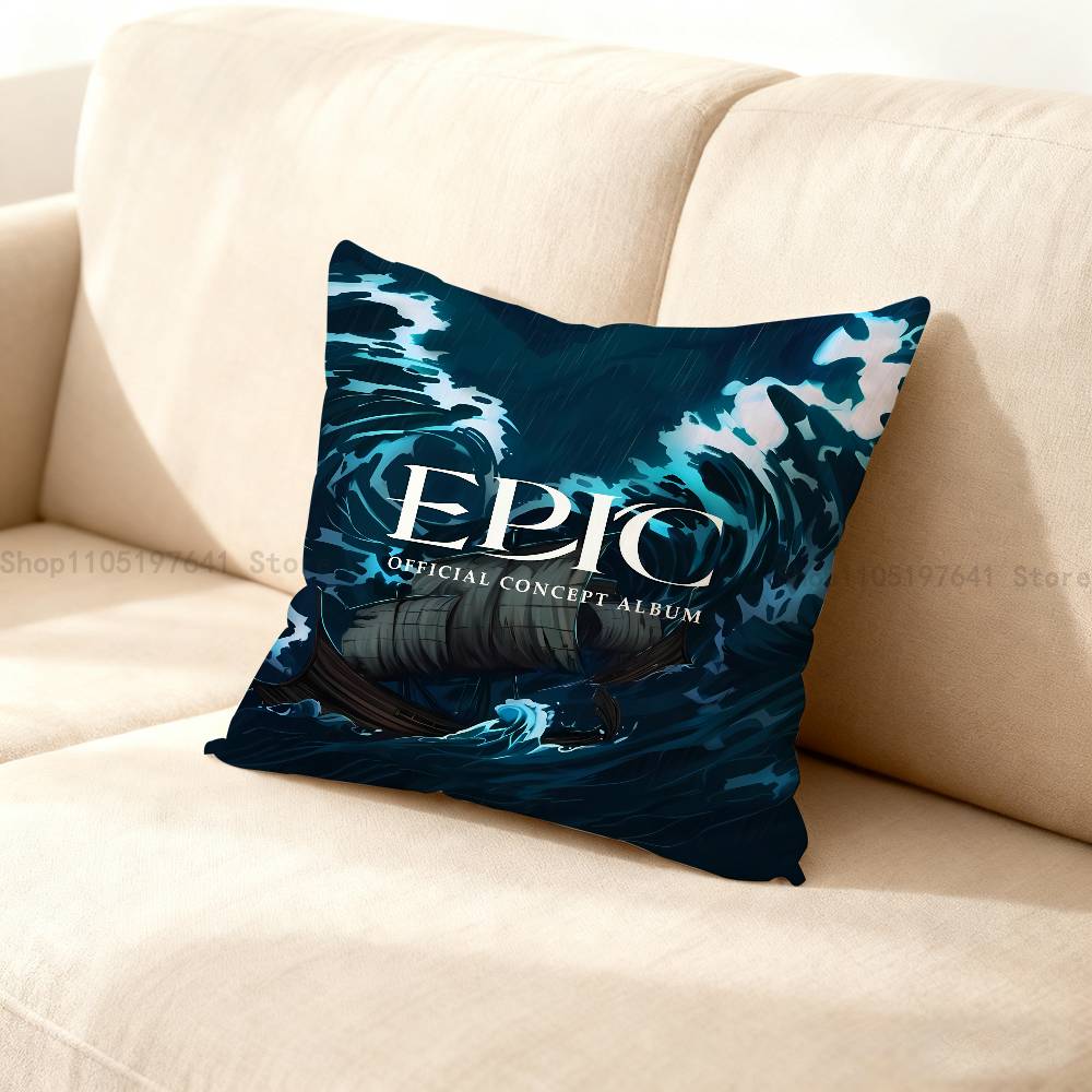 Music E-Epic The Musical Anime Celebrity Merchandise All-Match Printed Pillow Case Sofa Car Office Room Decoration Protector