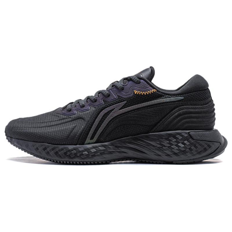 New LiNing Cloud Shield Cushioning Reflective Rebound Low Top Running Shoes Men's Black ARST057-1